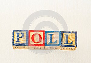 The term poll displayed visually