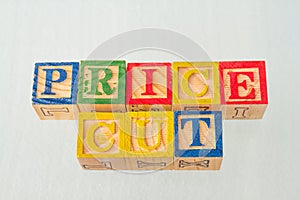 The term price cut visually displayed