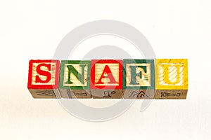 The term snafu visually displayed