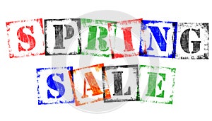 Term Spring Sale from Stamp Letters, Retro Grunge Design