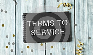 Term to service text concept write