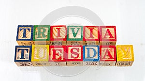 The term trivia tuesday displayed visually