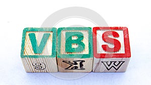 The term VBS visually displayed