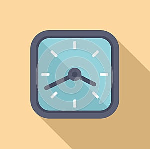 Term wall clock icon flat vector. Duration event photo