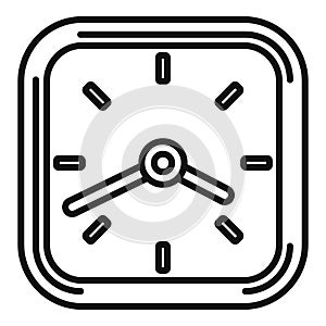Term wall clock icon outline vector. Duration event photo