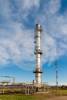 Termal oxydizer and torch system on a gas field photo
