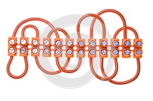 Terminal block with cables