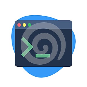 Terminal command line interface window vector illustration isolated
