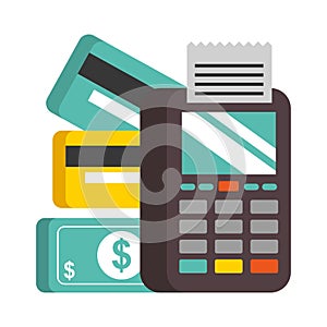 Terminal credit cards bank money nfc payment