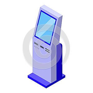Terminal icon isometric vector. Hand system