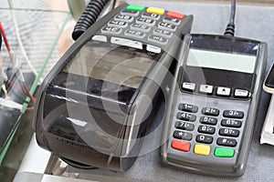Terminal for payment by bank cards at the store