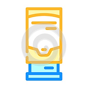 terminal for payment color icon vector illustration