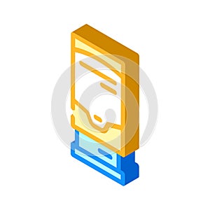 terminal for payment isometric icon vector illustration