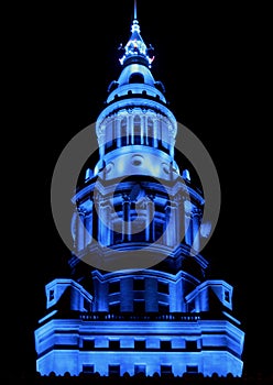 The Terminal Tower in Blue Light