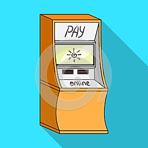 Terminal for various types of payment. Terminals single icon in flat style isometric vector symbol stock illustration