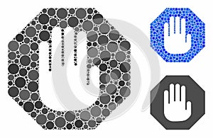 Terminate Composition Icon of Round Dots