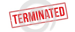 Terminated rubber stamp