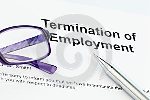 Termination by employer (English) photo