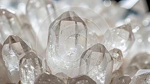 Terminations. The surfaces reflect light creating a sparkling