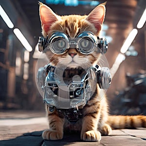 the terminator robot cat with a heart-meltingly cute face and a lethal metallic core