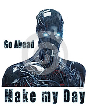 Terminator Robot says Go Ahead Make my Day