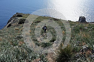Termini - Escursionista a Punta Campanella