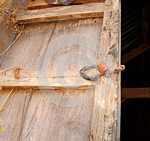 Termite damage wooden wall and master key