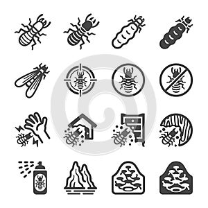 Termite icon set