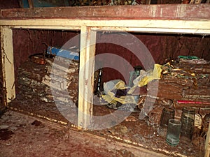 Termite infested cupboard photo