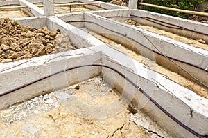 Termite protection system on home foundation