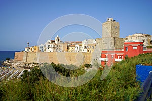 Termoli cityscape with historic medieval town, Molise, Italy