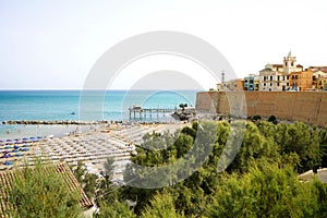 Termoli cityscape with medieval town, Molise, Italy