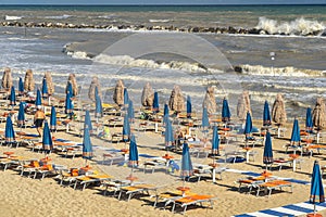 Termoli, Italy, and its beach at summer