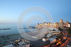 Termoli (Molise, Italy) - The beach at evening photo