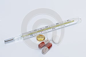 Termometer and pills