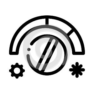 Termostat Heating And Cooling Detail Vector Icon