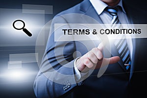 Terms and Conditions Agreement Service Business Technology Internet Concept