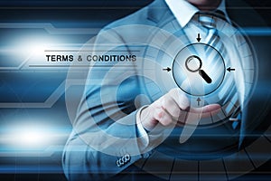 Terms and Conditions Agreement Service Business Technology Internet Concept photo