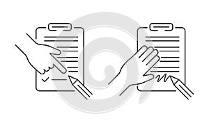 Terms and conditions agreement in thin line