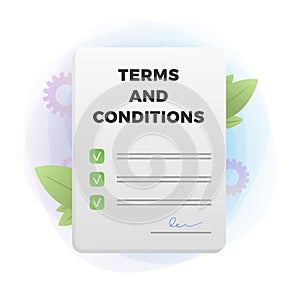 Terms and Conditions, also known as terms of use, vector icon. Legal agreements between a service provider and a person