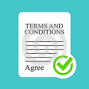 Terms and conditions contract icon