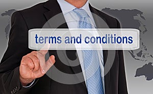 Terms and Conditions - Manager with touchscreen