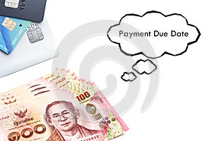 Terms on credit card and debit card Payment Due Date