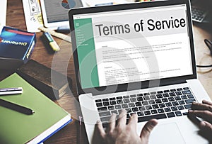 Terms of Service Conditions Rule Policy Regulation Concept