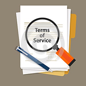 Terms of service contract document signed photo