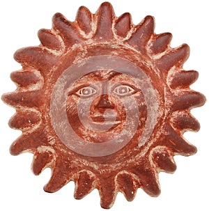 Terra cotta sun face