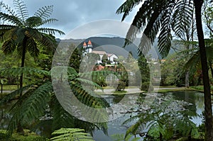 Terra Nostra natural park in Sao Miguel, Azores, Portugal