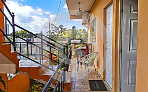 Terrace and balcony with tropical nature Playa del Carmen Mexico