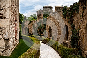 Terrace of the Bojnice castle in a Slovakia