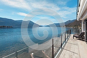 Terrace of a building, beautiful landscape